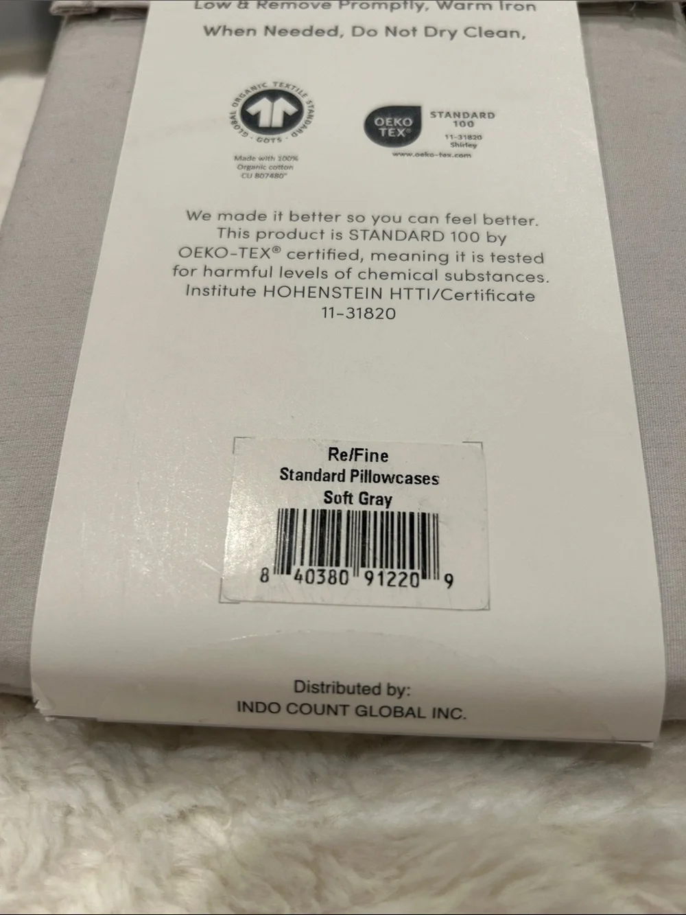 Re/Fine standard pillowcases
